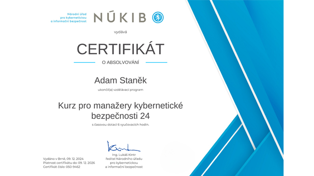 Kurz pro manažery kybernetické bezpečnosti